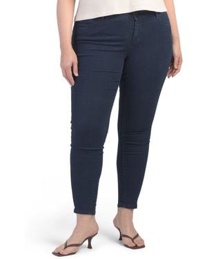 TJ Maxx Plus Mid Rise Skinny Jeans For Cotton/Polyester/Viscose - Blue