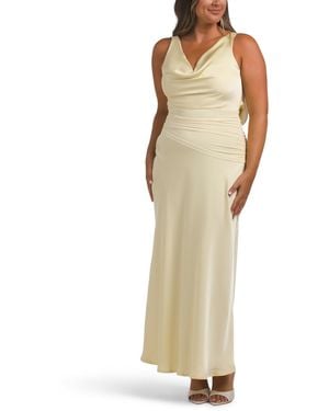 TJ Maxx Isabella Open Cowl Back Maxi Dress For Polyester - Multicolor
