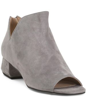 TJ Maxx Suede Vonn Peep Toe Booties For - Gray
