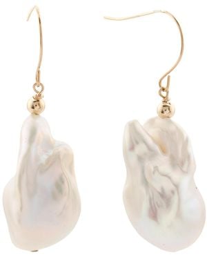 TJ Maxx 14Kt Baroque Pearl Drop Earrings - Natural