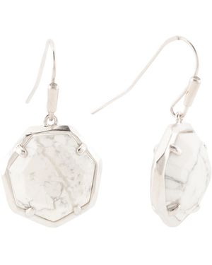 TJ Maxx Variegated Howlite Cynthia Earrings - White