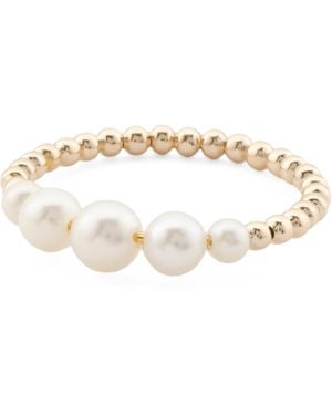 TJ Maxx 14Kt Bead Freshwater Pearl Ring - White