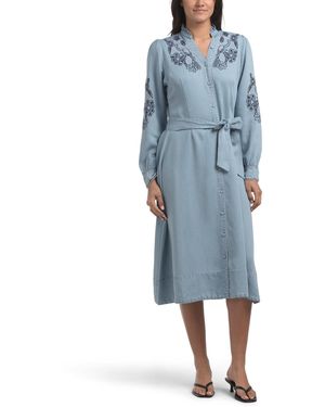 TJ Maxx Embroidered Lynn Dress For - Blue