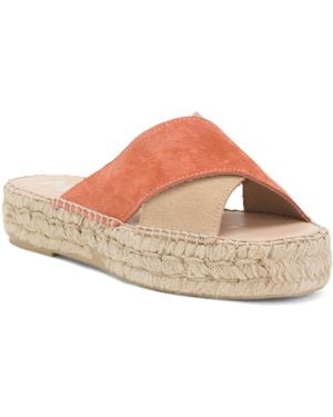 TJ Maxx Suede Espadrille Sandals For - Pink