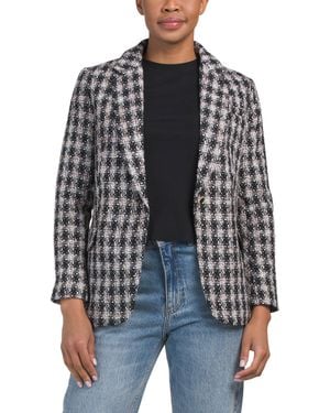 TJ Maxx Majesty Tweed Blazer, Polyester - Black