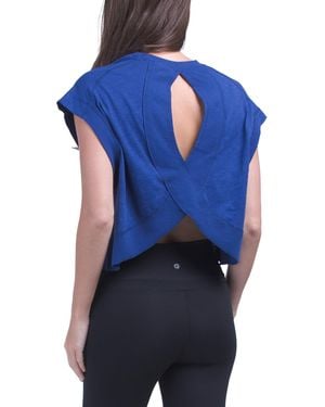 TJ Maxx Oversized Keyhole T-Shirt For Cotton/Polyester - Blue
