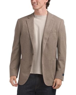 TJ Maxx Knit Button Front Sport Coat For Cotton/Polyester - Brown