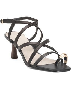 TJ Maxx Leather Beyond Heeled Sandals For Leather - Metallic