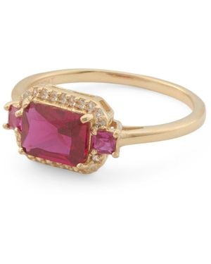 TJ Maxx 14Kt Plated Lab Grown Ruby Ring - Pink