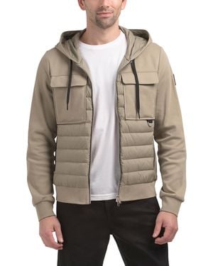 TJ Maxx Air Down Explorer Zip Up Jacket For Nylon/Cotton - Natural