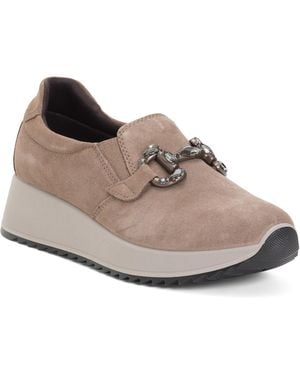 TJ Maxx Suede Loafer Sneakers For - Gray