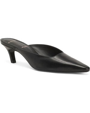 TJ Maxx Leather Logan 50 Heeled Mules For - Black