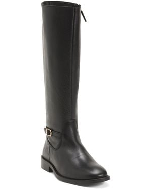 TJ Maxx Leather High Shaft Boots For Leather - Black