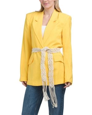 TJ Maxx Mildred Jacket For Nylon/Spandex/Polyester - Yellow