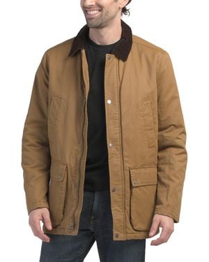 TJ Maxx Jacket With Cord Collar For Cotton/Polyester - Brown