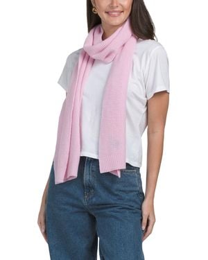 TJ Maxx Cashmere Plush Waffle Stitch Scarf For - White