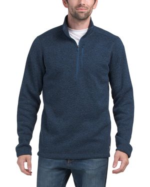 TJ Maxx Radiator Fleece Quarter Zip Sweater, Polyester - Blue