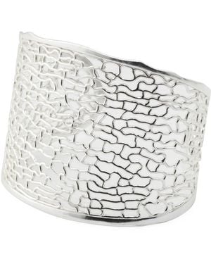 TJ Maxx Sterling Plated Mesh Cuff Bracelet - White