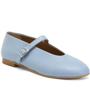 TJ Maxx Leather Round Toe Mary Jane Flats For - Blue