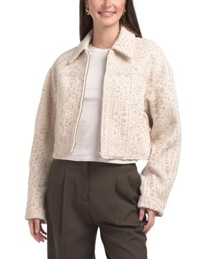 TJ Maxx Leoni Woven Jacket, Cotton/Polyester/Viscose - Natural