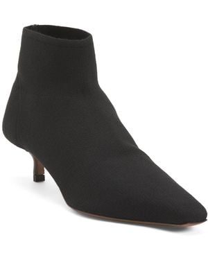 TJ Maxx Idra Kitten Heeled Boots For Leather - Black