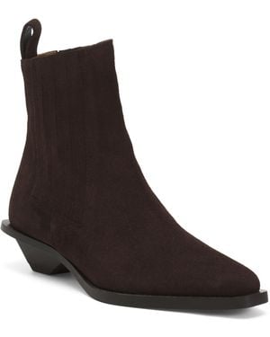 TJ Maxx Suede Boots For Leather/Suede - Black