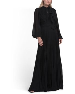TJ Maxx Long Sleeve Gown For Spandex/Polyester - Black