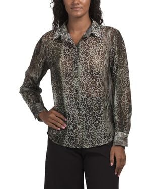 TJ Maxx Lavina Blouse For Polyester - Gray