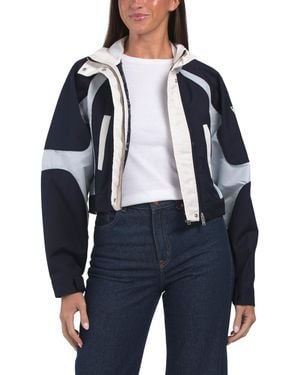 TJ Maxx Marlowe Short Windbreaker, Nylon/Polyester/Viscose - Blue