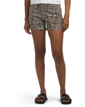 TJ Maxx Mid Rise Print Shorts For Spandex/Cotton/Polyester - Gray