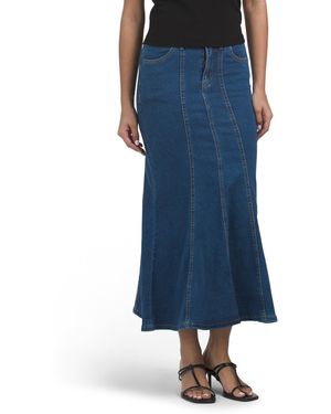 TJ Maxx Mermaid Denim Skirt For Spandex/Cotton/Polyester - Blue