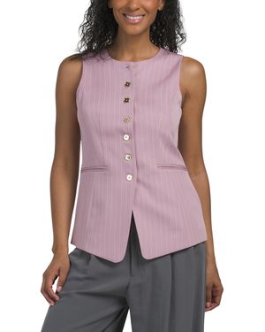 TJ Maxx Pinstripe Vest For Polyester/Rayon - Purple