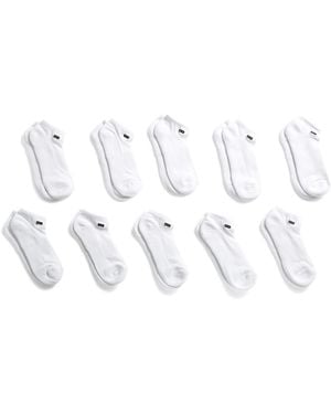 TJ Maxx 10Pk Ready For Everything Bowo Cushioned Crew Socks For Spandex/Cotton/Polyester - White