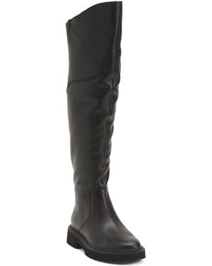 TJ Maxx Wide Leather Scarlette Tall Boots For - Black