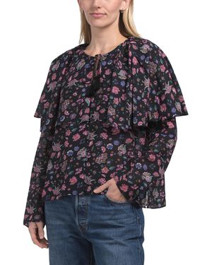 TJ Maxx Tyra Blouse For Cotton/Viscose - Blue