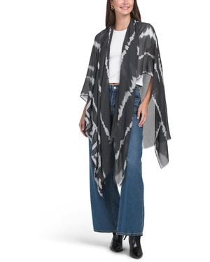 TJ Maxx Tie Stripe Ruana For Modal - Blue