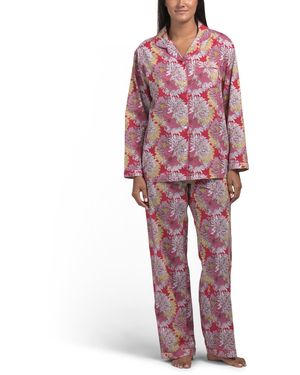 TJ Maxx 2Pc Akari Pajama Set For Cotton - Red