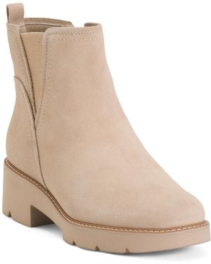 TJ Maxx Wide Suede Darry Short Boots For - Natural