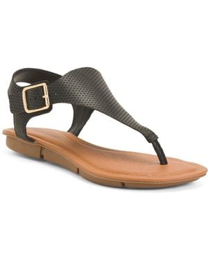 TJ Maxx Leather Sandals For - Metallic