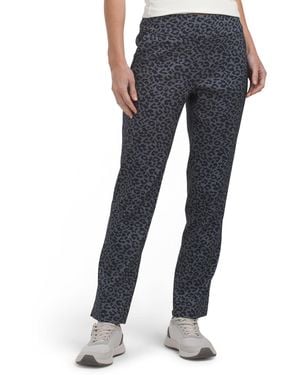 TJ Maxx Leopard Printed Ankle Pants For Nylon/Viscose - Blue