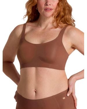 TJ Maxx Structured Scoop Wirefree Bra For Nylon/Spandex - Brown