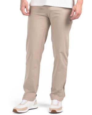 TJ Maxx 4-Way Stretch Tech Pants For Polyester - Natural
