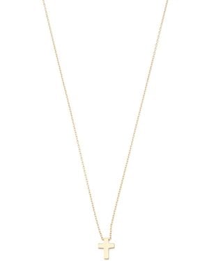 TJ Maxx 14Kt Petite Cross Pendant Necklace For - White