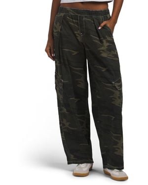 TJ Maxx Printed Cargo Pull On Pants For Cotton - Black