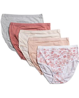 TJ Maxx 5Pk Organic Cotton Blend Briefs For Spandex/Cotton - Pink