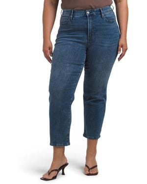 TJ Maxx Plus Comfort Waist Stretch Denim Pants For Spandex/Cotton/Polyester - Blue