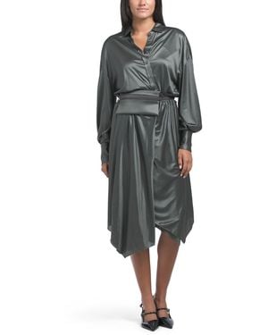 TJ Maxx Silk Dress For - Gray