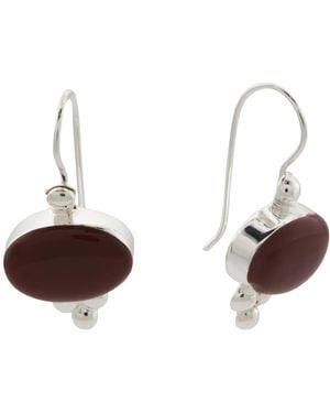 TJ Maxx Sterling Plated Jasper Earrings - Natural