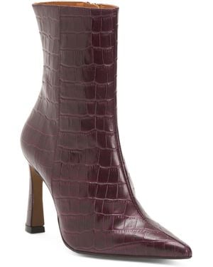 TJ Maxx Leather Heeled Boots For Leather - Purple