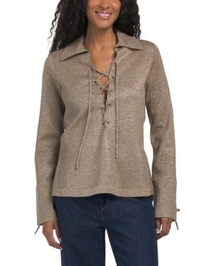 TJ Maxx Listy Vi Sweater, Polyester/Viscose - Metallic